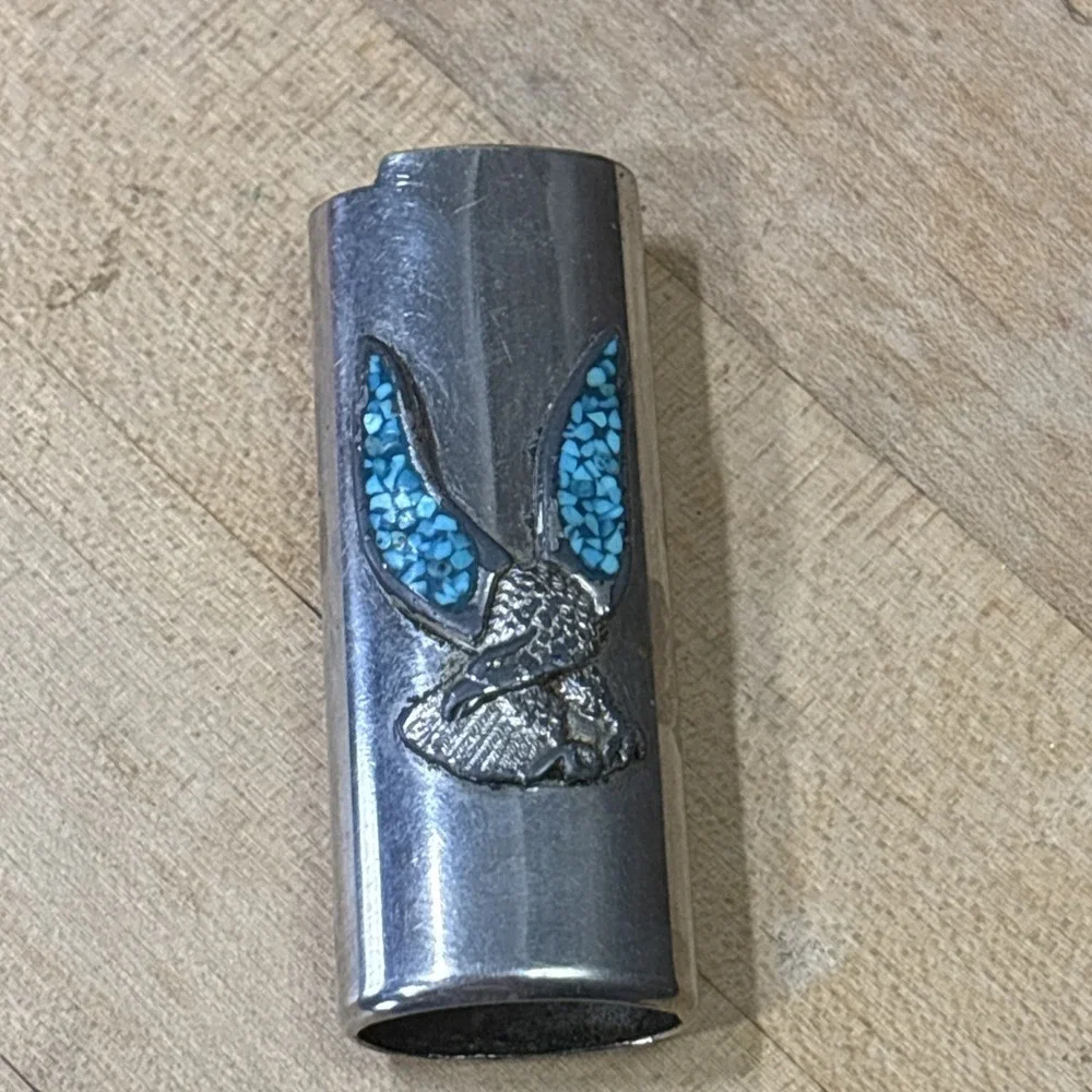 Vintage Deadstock Metal Bic Lighter Cover Eagle Southwestern Style